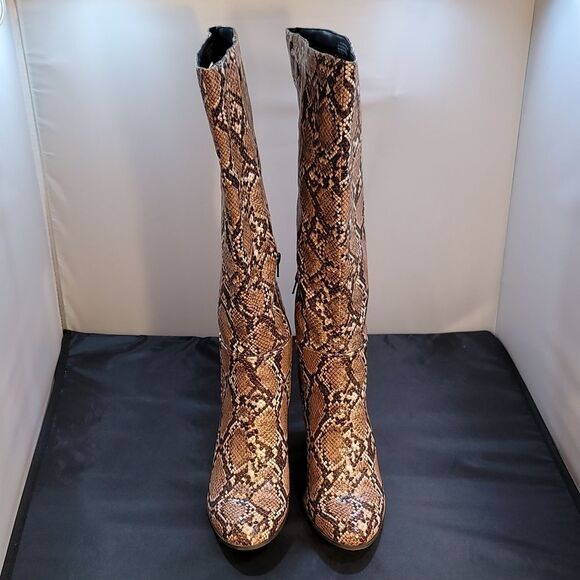 A NEW. DAY SNAKE PRINT  KNEE-HIGH WOMEN'S BOOT - Picture 3 of 16